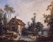 Francois Boucher Landscape with a Watermill china oil painting reproduction